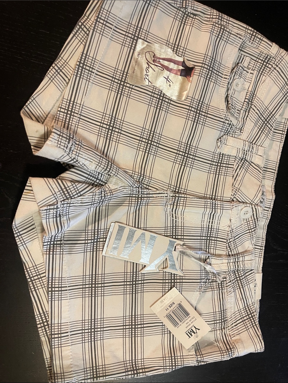 YMI Plaid shorts, size 11
